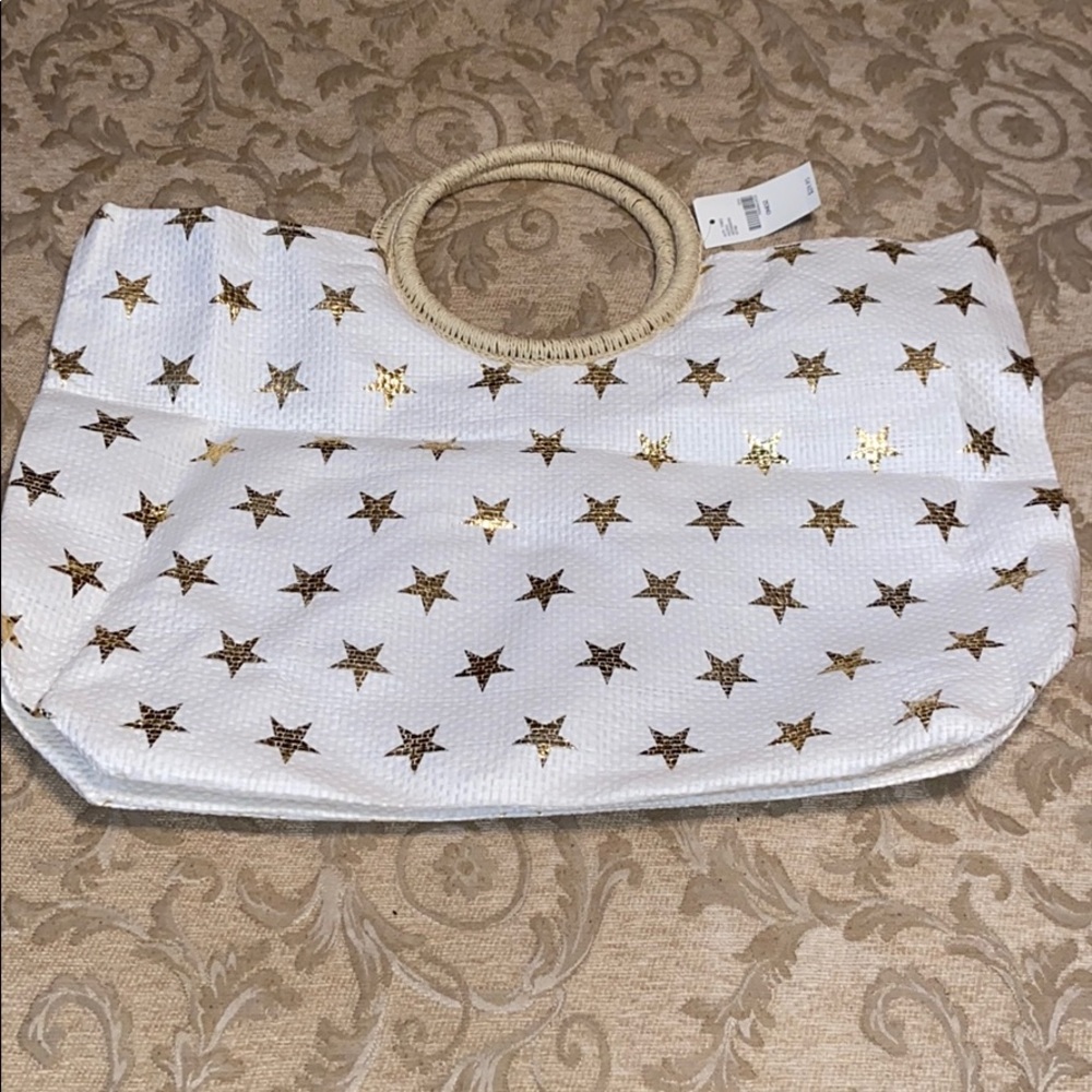 BRAND NEW WITH TAGS Lane Bryant White Tote w/Stars